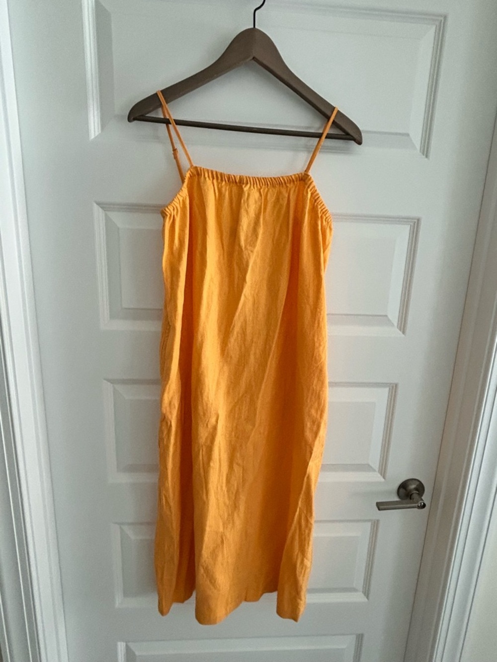 a new day Orange Spaghetti Strap Midi Dress